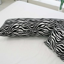솜포함 순면 바디필로우 롱 베개 쿠션 100x35 130x35, 지브라