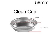 커피필터 핸드드립 여과지51/53/58mm 1/2/4 컵 및 블라인드 보울 필터 교체 커피 바텀리스 포타필터 부품, 08 58mm Blind Bowl