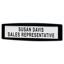 Fellowes 75906 Plastic Partition Additions Nameplate 9 x 2 1/2 Graphite, 1