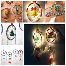 만들기자랑크리스마스 드림캐쳐/모빌/만들기재료/트리장식/공예/, 크리스마스드림캐쳐-트리