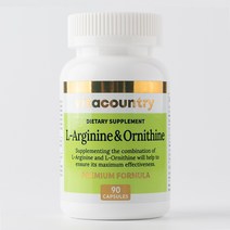 비타컨트리 L-아르기닌 오르니틴 1 000mg 3병(3개월분), 3병, 90캡슐