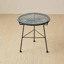 하늘창가구 뉴코드테이블 강화유리테이블 라탄테이블 간이테이블 야외테이블, 뉴코드테이블-딥블루