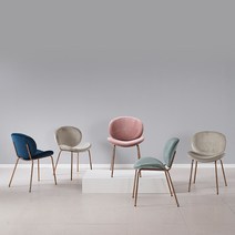 블랑누보 고급 레스토랑 이쁜 테라스 푹신한 로즈골드 디자인 커피숍 네일샵 파우더룸 의자, 민트(벨벳의자)