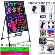 lcd led 야광 네온사인 간판 전광판 LED 전자 형광 보드 빌보드 빛나는 칠판, 70X120cm, 플러그 또는 배터리