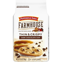 페퍼리지팜 팜하우스 씬&크리스피 다크 초콜릿 쿠키 196g