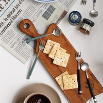 슈크림빵용 크래커용 실버티스푼포크 카페용 과일용, 티포크-블루, 1개