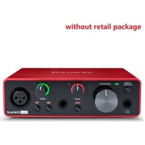 오디오 앰프 프로모션 focusrite scarlett solo 3rd gen 2 입력 2 출력 usb 오디오 인터페이스 사운드 카드 전문 녹음 마이크, 소매 패키지 없음