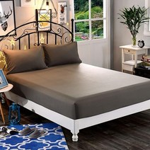 Elegant Comfort 프리미엄 호텔 품질 매트리스 커버 1장 고급스럽고 부드러운 1500수 이집트산 침구 최대 40.6cm 높이 딥 포켓 주름 및 변색 방지, Gray_King