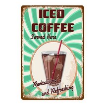 그릇 이쁜 접시 홈카페 신혼집 주방 집들이선물 Italiano 커피 금속 징후 아이디어 차 플 라크 빈티지 벽 장식 부엌 바 카페 레트로 터 철 그림 YI114, YD3749AI_20x30cm