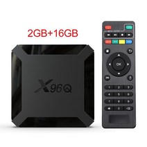 TV셋톱박스 스마트TV Allwinner H313 안드로이드 10 X96Q 8GB 16GB 쿼드 코어 4K 60fps 2.4G 와이파이 구글 플레이 스토어 미디어, 4.Eu 플러그 - 2GB 16GB