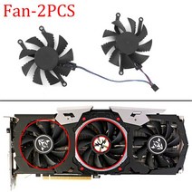 75MM GTX1070 GPU 쿨러 팬 교체 다채로운 iGame X-TOP-8G 그래픽 비디오 카드 냉각, 01 Fan - 2PCS