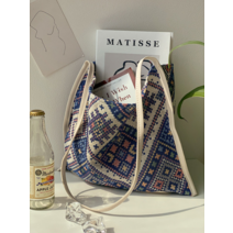 키메라제이 다이아패턴 페이즐리 에코 숄더백 4color