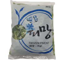[얌얌마켓] 냉동 청피망 슬라이스 1kg (아이스박스 포함), 1개