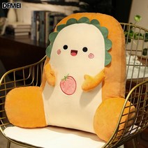 puildaug 사무실 좌석 베개 허리 쿠션 허리 쿠션 허리 쿠션 허리 쿠션 의자 허리 소파 임산부 베개, 딸기 55*55cm