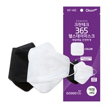 크린테크 365헬스데이 국산 입체마스크 (2매/30매/50매) (흰색/검정색), 흰색, 2매