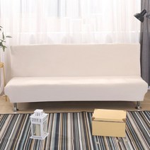 소파커버 쇼파 sofa cover 천갈이 덮개 플러시 침대 팔걸이가 없는 침대용 솔리드, L 사이즈, 상아