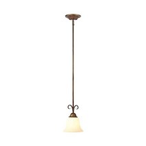 Westinghouse Lighting 6220900 Regal Springs One-Light Interior Pendant Ebony Gold Finish with Burnt