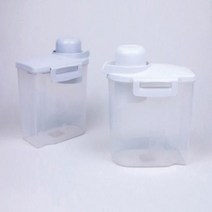 (SM)다용도 밀폐용기 잡곡통 미니쌀통 씨리얼보관통, 대형 / 화이트