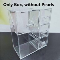 화장품샘플 빗통 보관함 정리함 정리함 면 패드면봉블렌더 메이크업 브러쉬 키트 화장품 보관 상자 용 서랍이있는 플라스틱 메이크업 브러쉬 홀더 44, 전용 상자