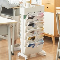 4단 홈스쿨정리함 조립식 공간분리 다용도 소품 수납함 정리함, 세트상품1 - 블루, 5단 정리함(바퀴형)x1 + 3단 정리함x1개
