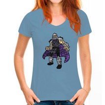 가정용파쇄기 파세기 쇄절기 Foot Clan Le 티셔츠 남성 슈레더 거북이 워드클라우드 여름, 18 WoMen Haze blue_07 XXL