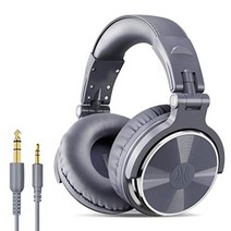 OneOdio Pro10 유선 오버이어 헤드폰 듀얼 홀 연결 마이크가 있는 DJ 모니터 헤드폰 헤드폰 HiFi 악기 연습 음악 감상 영화 재택 근무, 블루그레이