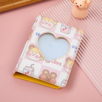 즉석 플로라이드 인화 폴라로이드 카메라 편지 인쇄 된 사진 앨범 3 인치 Photocard 바인더 Instax 미니 스크랩북 수집 도서 Kpop 카드, 13 B-grid heart