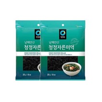 청정원 엄마손맛 맞벌이 우리가족 남해안산 청정 자른 미역 20g(8인분) x2개 국민국 아기국 산모 자취 집밥 간편식 오이냉국 무침 생일 산모 출산 미소장국, 2세트