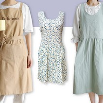 북유럽 앞치마 /프릴 앞치마/공방/어린이집/꽃집/주방용품/, 06) 7905 린넨 스트라이프 앞치마 - 핑크