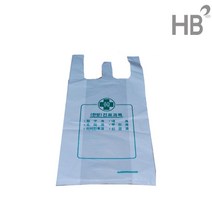 진료과목 비닐봉투 하이덴 200매 손잡이 재활용 친환경 투명 배달 쇼핑 비닐봉지