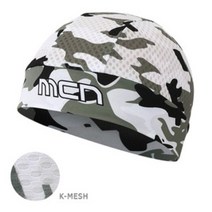 MCN 메쉬 스컬캡 자전거모자 헬멧이너캡 쪽모자, 11-카모 화이트