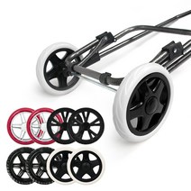 쇼핑카트 바퀴 모음 핸드카트 고무 우레탄 장바구니캐리어, 03.럭셔리쇼핑카트 바퀴 한쌍