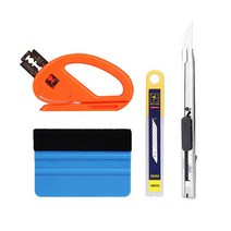 자동차 비닐 랩 필름 스퀴지 스크래퍼 긁개 도구 차량 유리 보호 창 포장 색조 설치 D5 4 개, 4PCS Set, [02] 4PCS Set