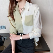 양기 가을 여성 칼라 루즈핏 빅사이즈 블라우스 상의 카디건 셔츠 레깅스 셔츠