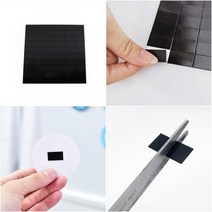 ★LUCKY♡ 조각고무 검정 자석 종이자석스티커 스티커자석 붙이는자석