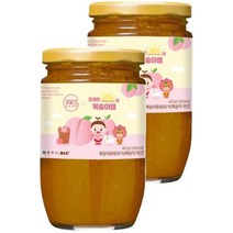 복음자리 입짧은햇님 복숭아챔 잼 460g 과일 청 퓨레 토스트 소스 홈카페 라떼 만들기, 2개