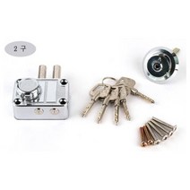 제이스토어 / 강화유리 출입문 보조키 샷시 문 잠금장치 2구, ＠단일지정상품