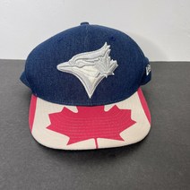 New Era 80598786 뉴에라 토론토 블루제이스 캐나다 풀 플래그 데님 9 피티 스냅백 모자