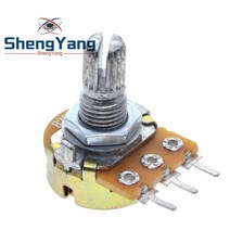 5PCS ShengYang 스테레오/pa/씰링 전위차계 WH148 B1k B2k B5k B10k B20k B50k B100k B250k B500k B1M 15mm 3 핀, [03] 1 메터 옴