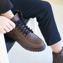 남자 하이탑스니커즈 아웃솔 인조가죽 워커