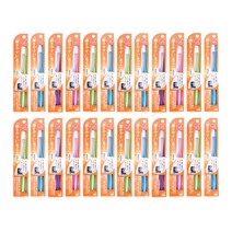 [본사직영] 일본 80년 장인칫솔 라이프렌지 닦기쉬운 타나베 칫솔 미세모 24개 (색상은 분홍8개+하늘8개+보라4개+연두4개 입니다.)