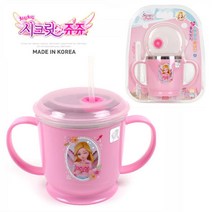 elco 피앤디 쥬쥬 흘림방지 스텐 양수 빨대컵 pro