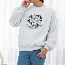 키작은남자 램마운트 기모 맨투맨