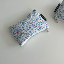 바보사랑 라이트블루 꽃 파우치(Light blue flower pouch).인데오스페라무스
