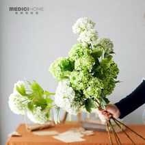 봄맞이 화병 인테리어 꽃병 꽃 설구화 수국꽃 모조화 꽃꽂이식당 화채꽃 테이블 거실 침실 장식, 01 멀티볼플라워화이트