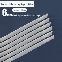 236 핫멜트 바인딩 기계 접착제 스트립 필름 계약서 양봉 봉투 인감 사무실 용품, 04 6mm-20 pieces