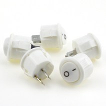 전동킥보드 경적스위치 킥보드깜빡이소형 원형 보트 로커 스위치 16mm 직경 블랙 미니 라운드 블랙 화, 03 White 5PCS