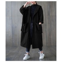후드 로브 야상 오버핏 빅포켓 긴기장 봄 가을 롱코트 야상