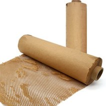 종이뽁뽁이 종이완충재 완충제 크라프트포장지 종이포장지벌집 포장지 친환경 생분해성 포장 프리미엄 품, 01 Brown 30cmx5m