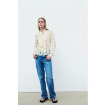 독일 자라 ZARA 타이 디테일 레이스 셔츠100%직수입 107987